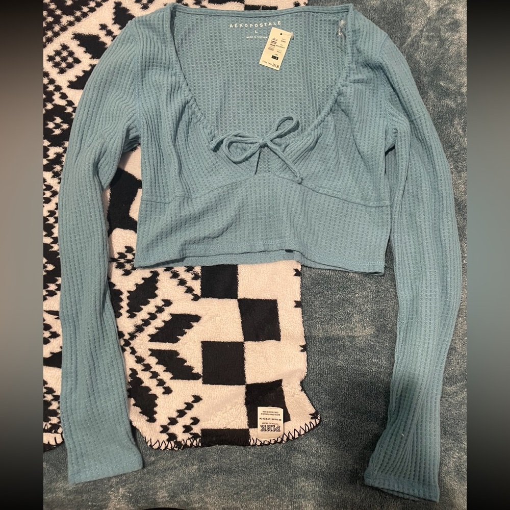 Blue Crop Top